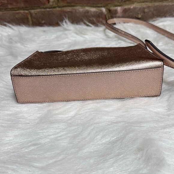 Kate Spade Kenzie Limited Edition Rose Gold Metallic Small Crossbody NEW - Picture 5 of 10